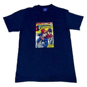 Vintage Superman DC Comics Super Hero Navy Blue Graphic T-shirt